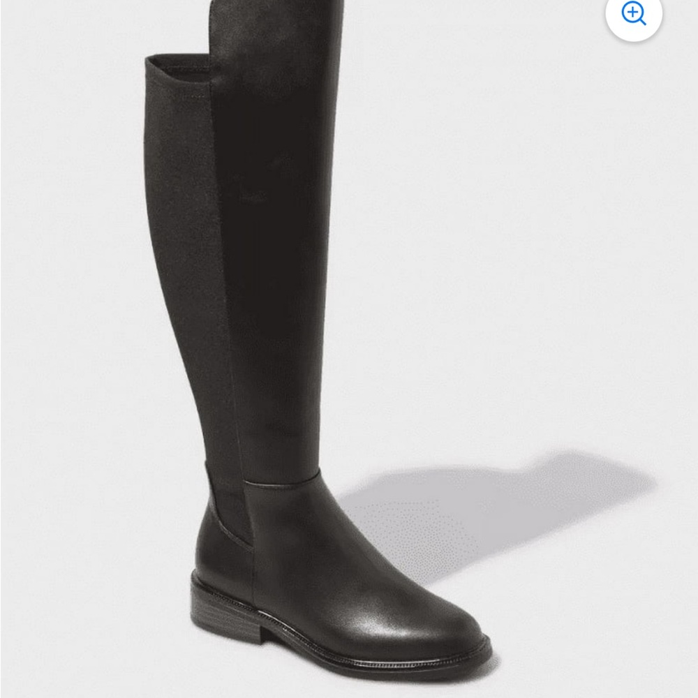 Hope Black Tall Ankle Zip Riding Boots